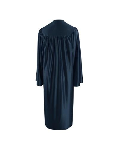 Shiny Navy Blue Choir Robe - Church Choirs