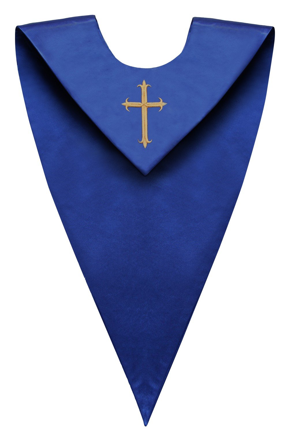 Royal Blue V-Neck Choir Stole - Church Choirs