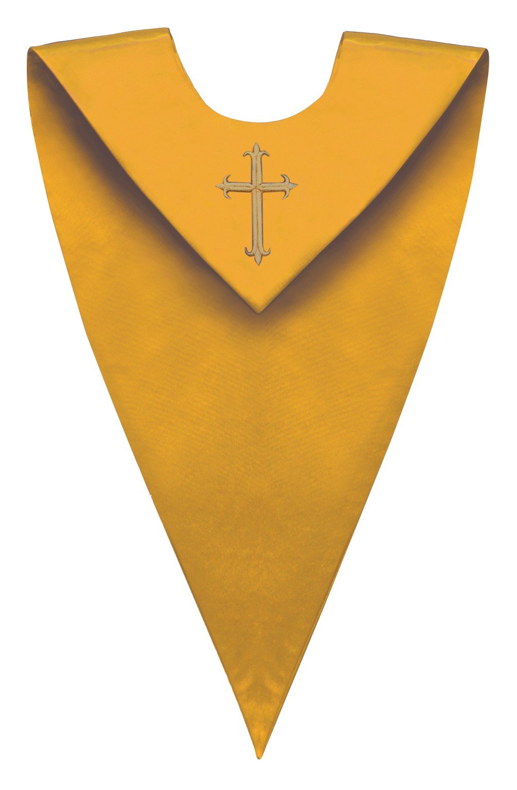 Gold V-Neck Choir Stole - Church Choirs