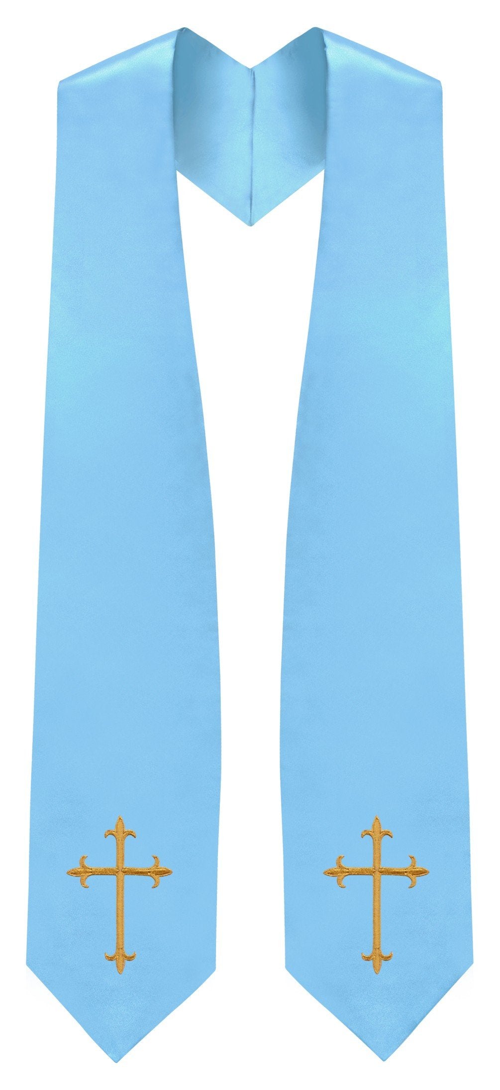 Light Blue Traditional Choir Stole - Church Choirs