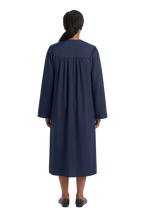Matte Navy Blue Choir Robe - Church Choirs