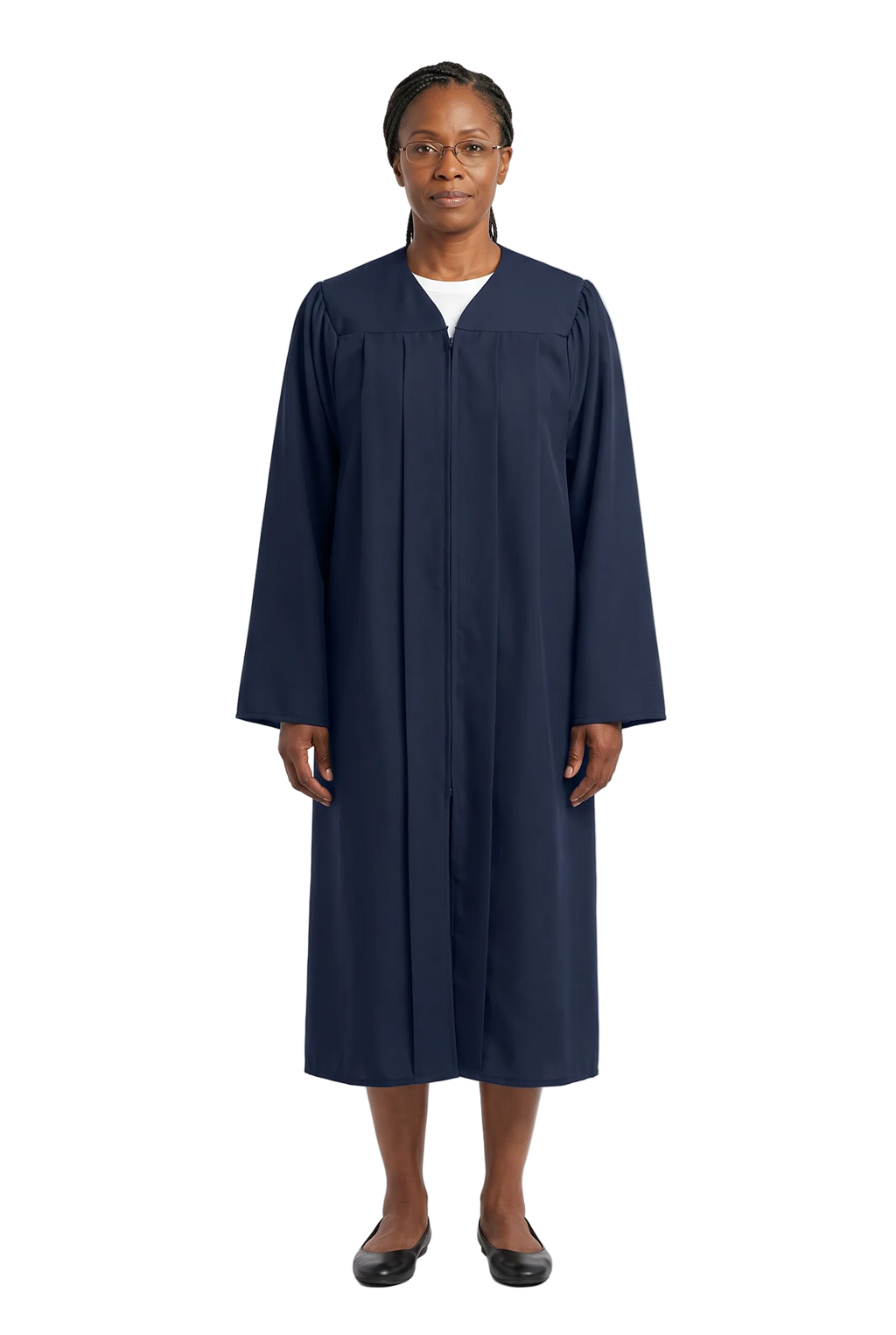Matte Navy Blue Choir Robe - Church Choirs
