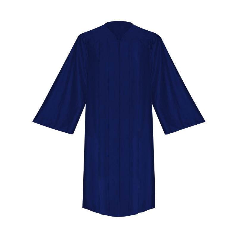 Shiny Navy Blue Choir Robe - Church Choirs