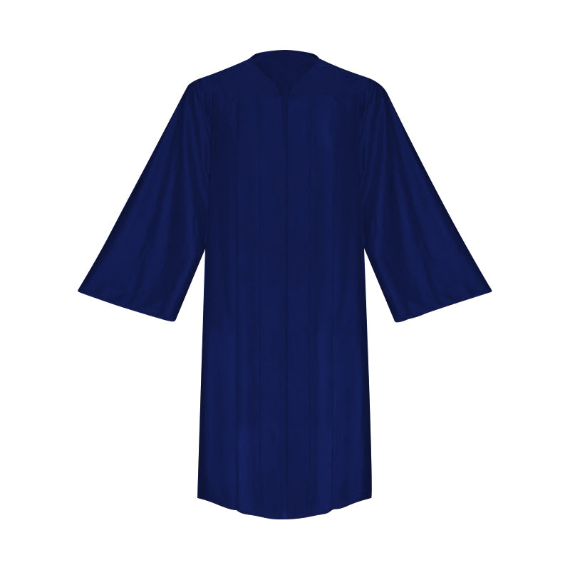 Shiny Navy Blue Choir Robe - Church Choirs