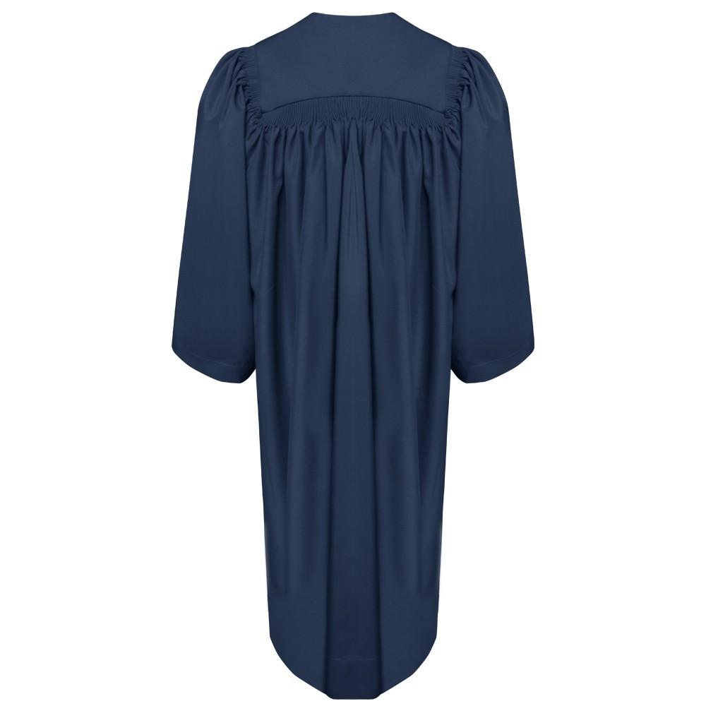 Deluxe Navy Blue Choir Robe - Church Choirs