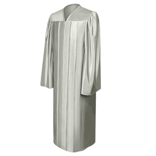 Shiny Silver Choir Robe - Church Choirs