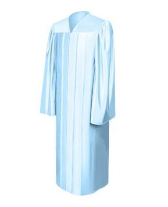 Shiny Light Blue Choir Robe - Church Choirs