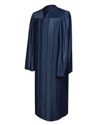 Shiny Navy Blue Choir Robe - Church Choirs