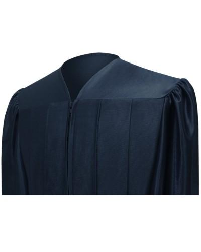 Shiny Navy Blue Choir Robe - Church Choirs