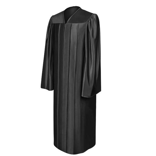 Shiny Black Choir Robe - Church Choirs