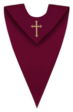 Maroon V-Neck Choir Stole - Church Choirs