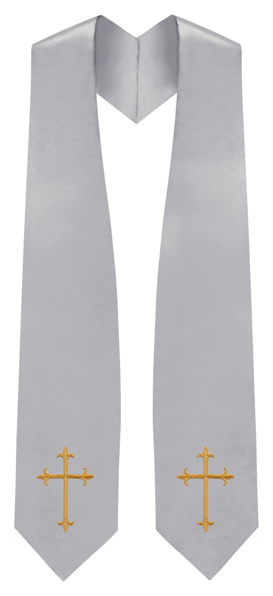 Silver Traditional Choir Stole - Church Choirs