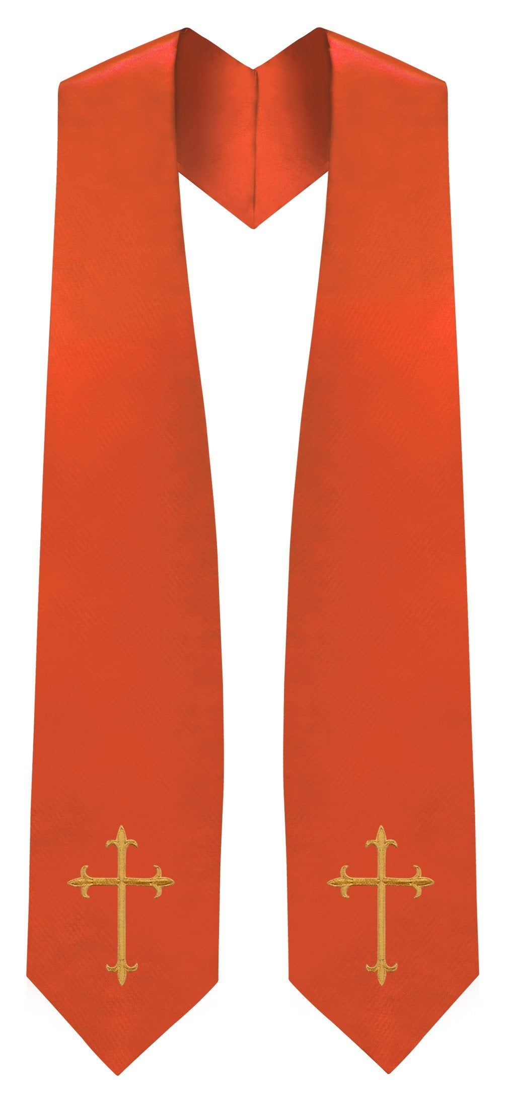 Orange Traditional Choir Stole - Church Choirs