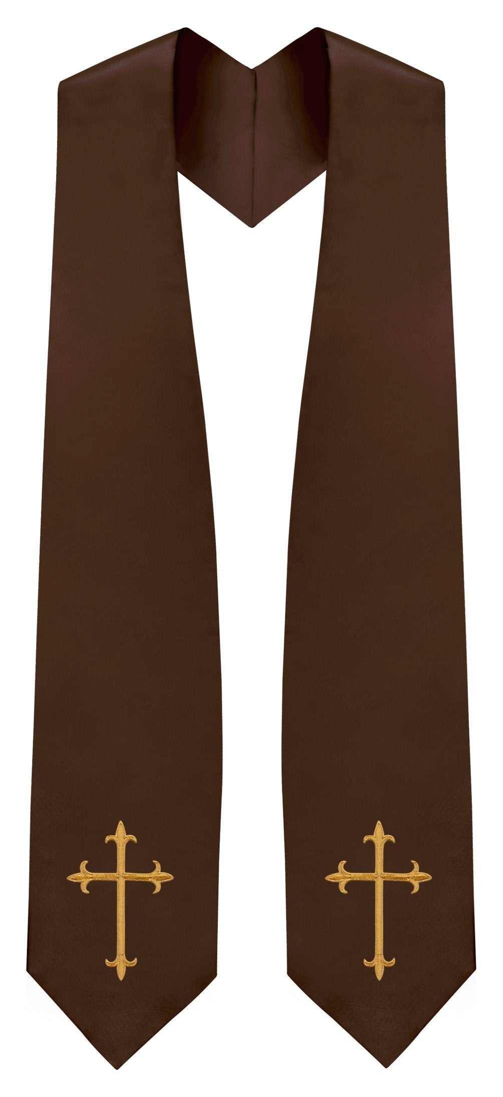 Brown Traditional Choir Stole - Church Choirs