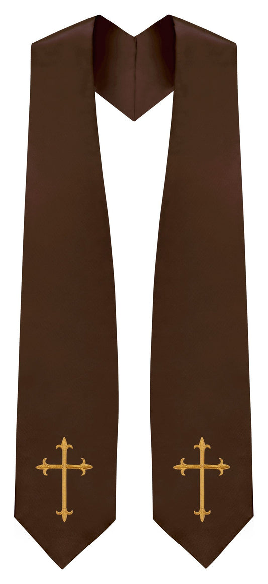 Brown Traditional Choir Stole - Church Choirs
