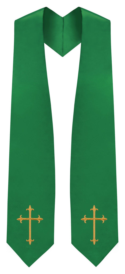Green Traditional Choir Stole - Church Choirs