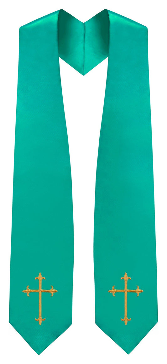 Emerald Green Traditional Choir Stole - Church Choirs